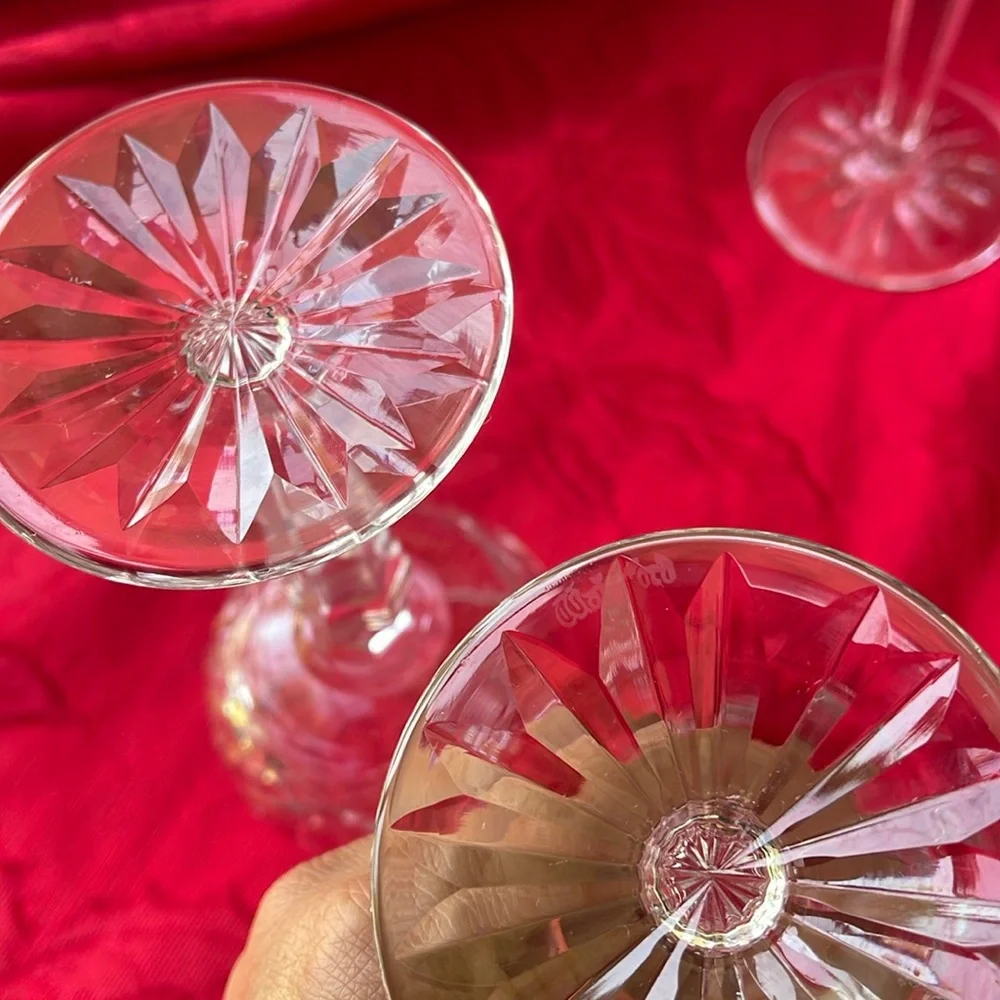 Set of 2 Vintage Waterford Crystal Kenmare Hock Wine Glasses